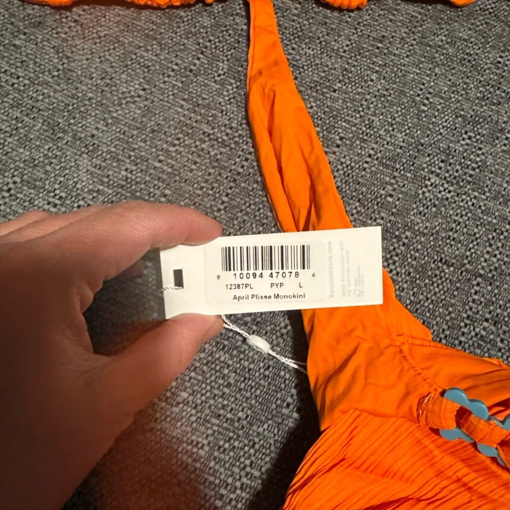 Frankie's Bikinis Bright Orange Bikini Set - Picture 4 of 6